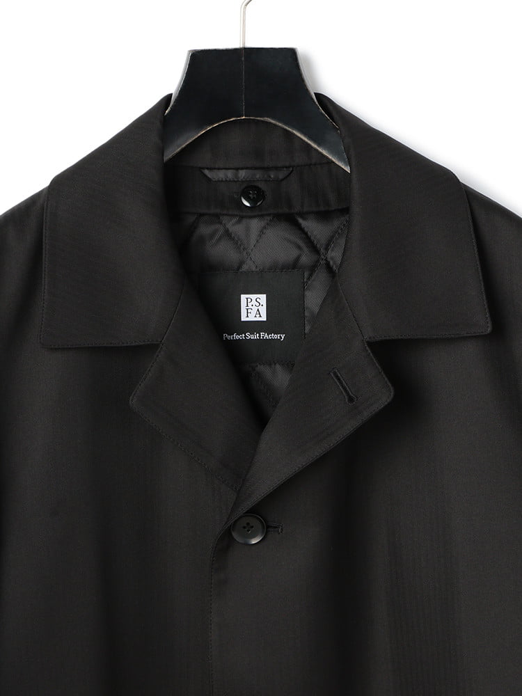 PERFECT SUIT パーフェクトスーツ ステンカラーコート 黒 Sサイズ