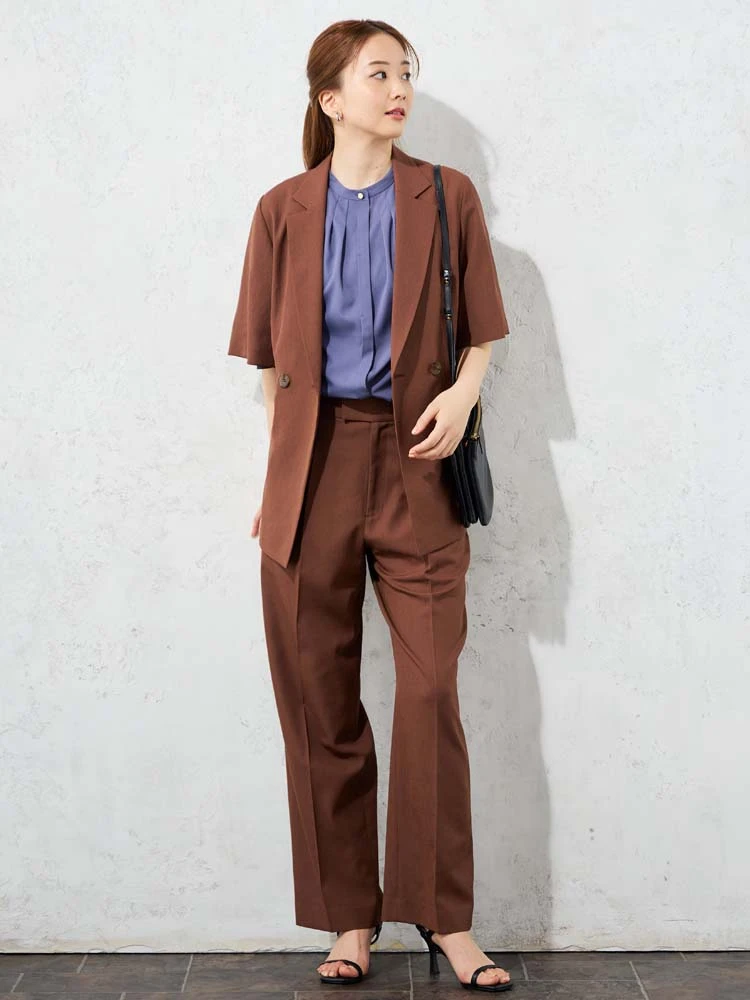  洗える セットアップ セットアップ ネイビー 春夏 ネイビー