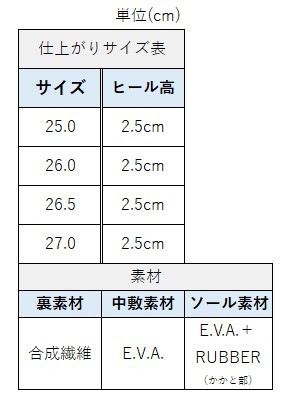 サイズチャート