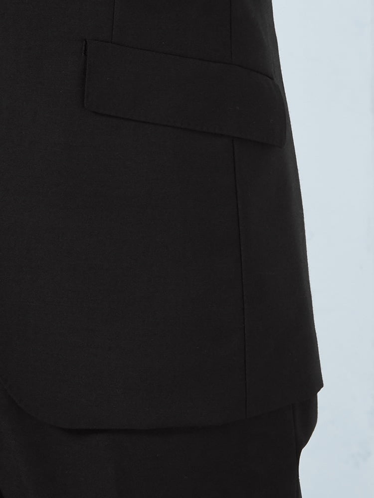  スーツ ノータック スーツ 背抜き仕立て ブラック フォーマル