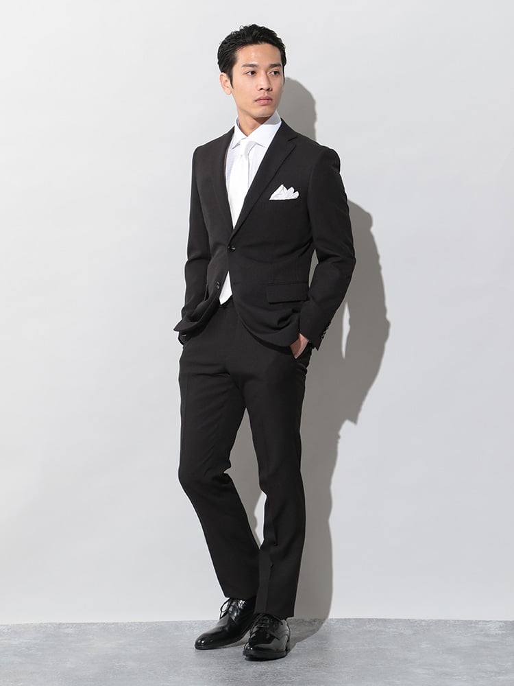 アジャスター付 パンツが洗える Web限定 2釦フォーマルスーツ