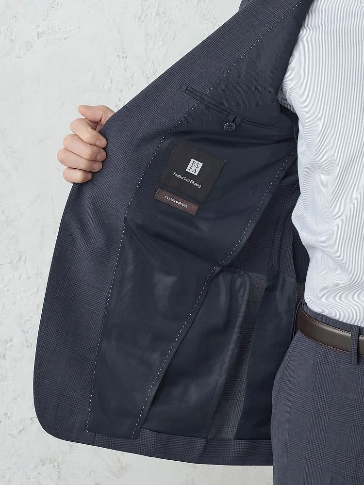  洗える セットアップ 洗える スーツ セットアップ ネイビー