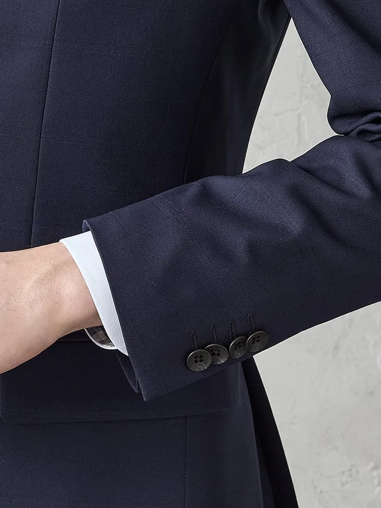 上下洗える】2釦スーツ【クラシコ】チェック ネイビー | P.S.FA公式通販