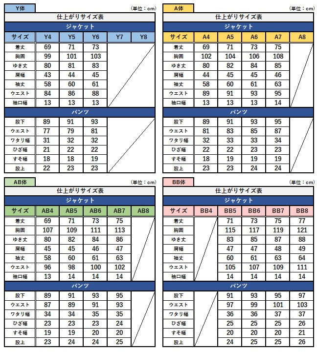 サイズチャート