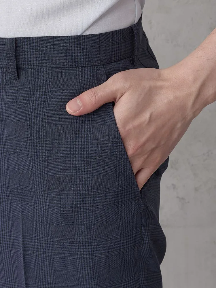  パンツ ストレッチ パンツ 洗える パンツ ネイビー