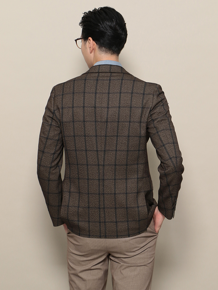 foufou windowpane check ウィンドペンチェックセットアップ-