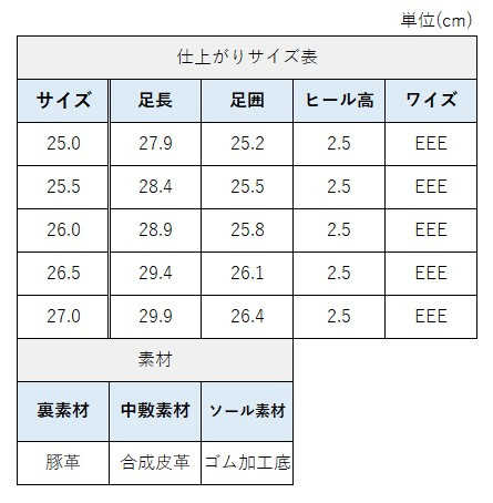 サイズチャート