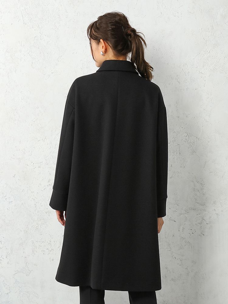  ブラック フォーマル ステンカラー コート ブラック コート