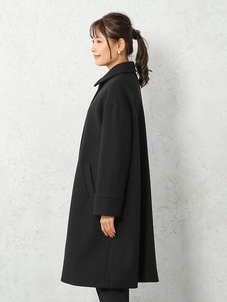  ブラック フォーマル ステンカラー コート ブラック コート