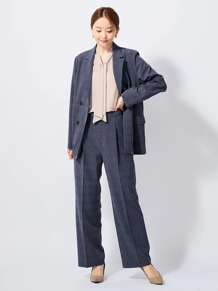  洗える セットアップ 春夏 ネイビー 洗える スーツ