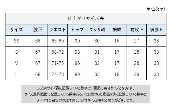 サイズチャート