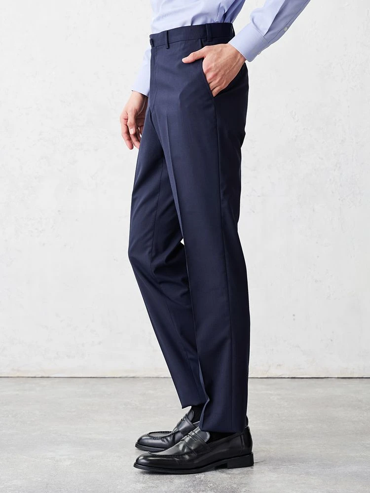  パンツ ストレッチ パンツ 洗える パンツ ネイビー