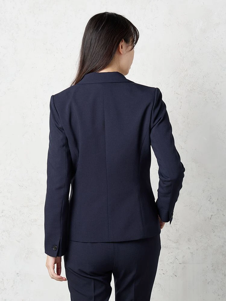  洗える ストレッチ オールシーズン ネイビー ジャケット ストレッチ