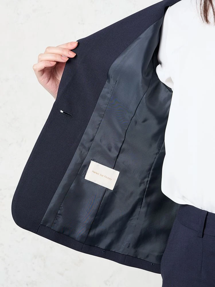  洗える ストレッチ オールシーズン ネイビー ジャケット ストレッチ