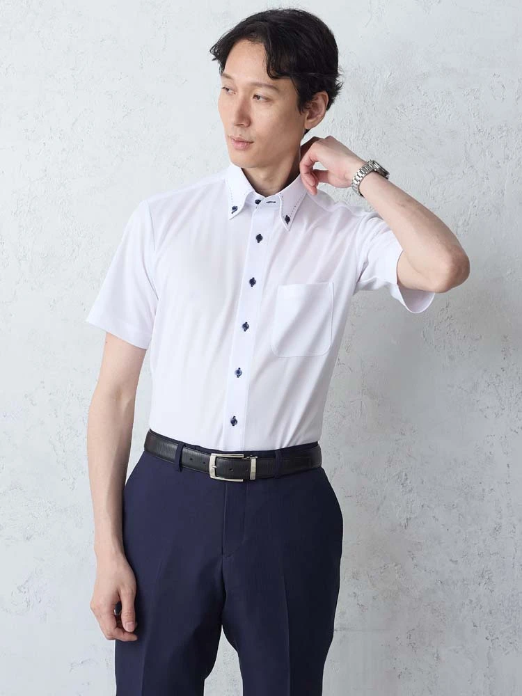  ホワイト シャツ 完全ノーアイロン アイシャツ ストレッチ シャツ