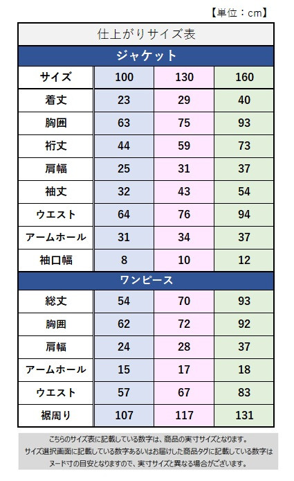 サイズチャート