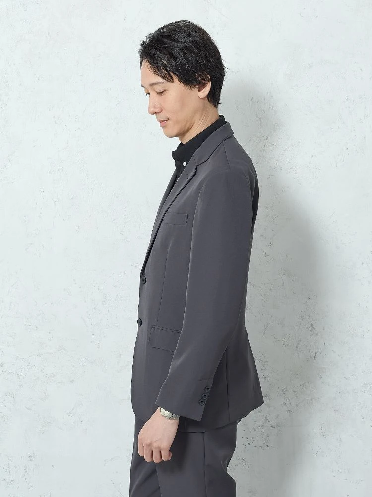  洗える セットアップ セットアップ ストレッチ セットアップ ネイビー
