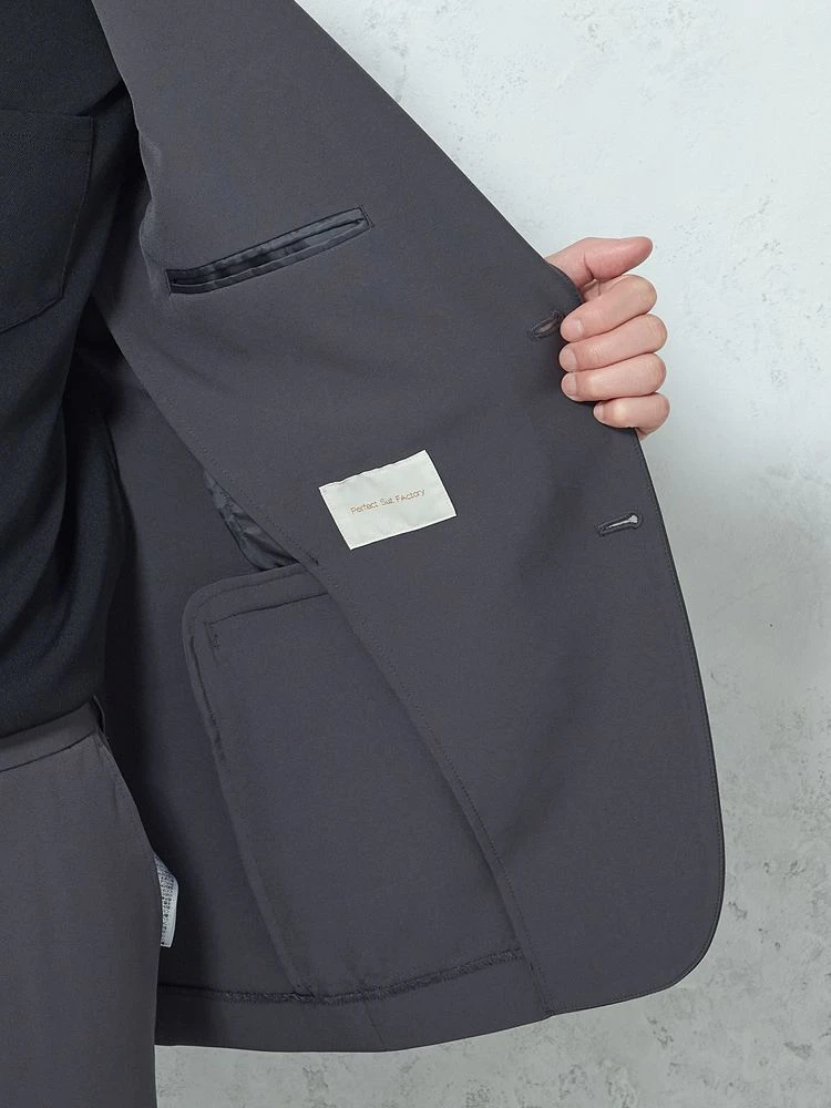  洗える セットアップ セットアップ ストレッチ セットアップ ネイビー