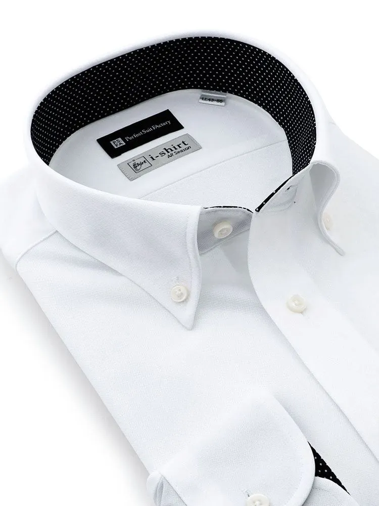  シャツ 長袖 シャツ 形態安定 ホワイト シャツ