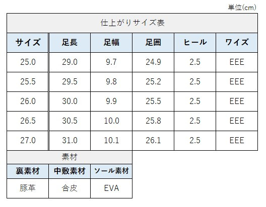 サイズチャート