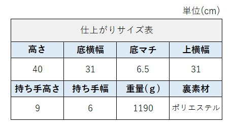 サイズチャート