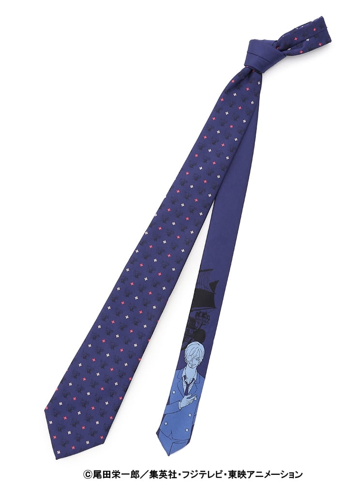 ONE PIECE Tie Luffy Zoro Sanji set Navy P.S.FA Collaboration Japanese ...