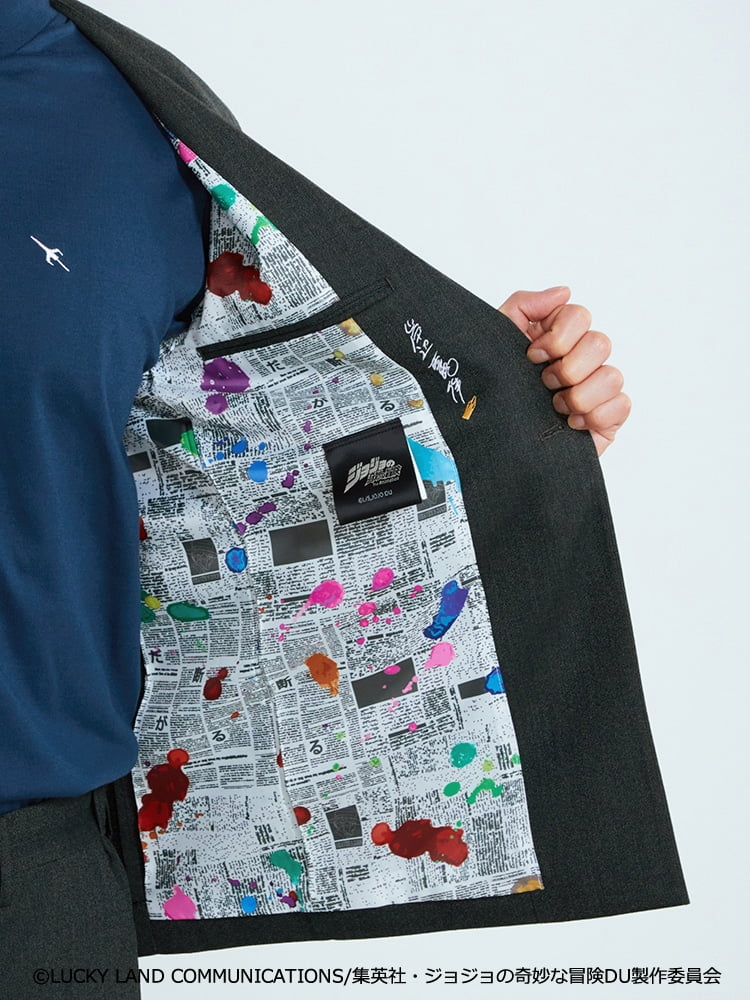 Tvアニメ ジョジョの奇妙な冒険 ダイヤモンドは砕けない セットアップジャケット 岸辺露伴 ヘブンズ ドアー グリーン