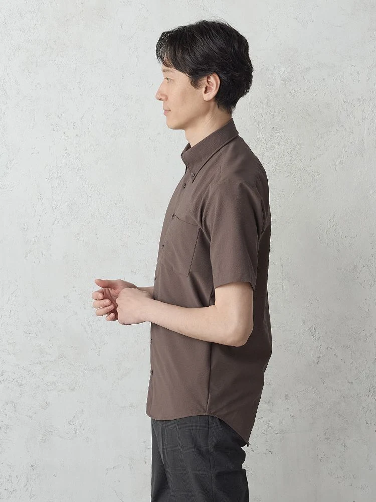  シャツ 形態安定 春夏 ネイビー ホワイト シャツ