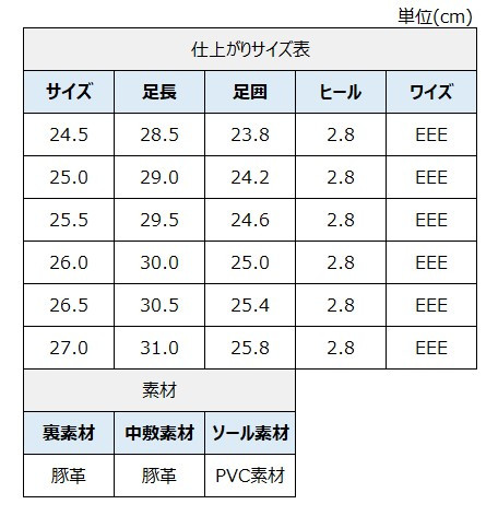 サイズチャート