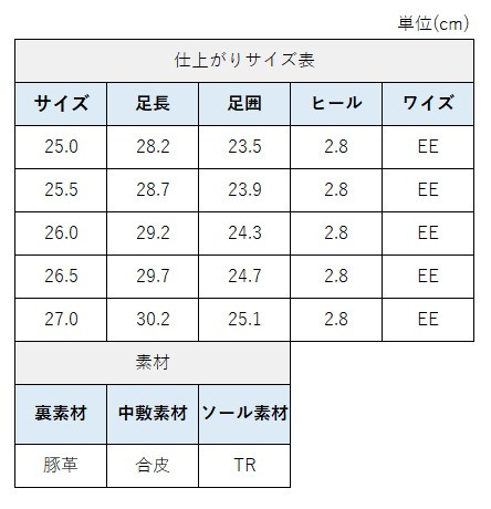 サイズチャート