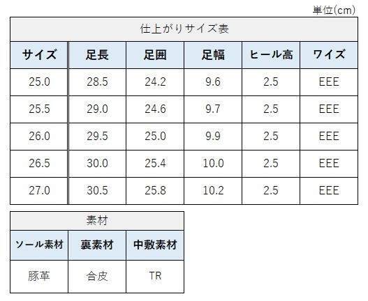 サイズチャート