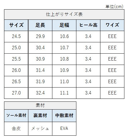 サイズチャート