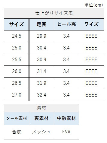 サイズチャート