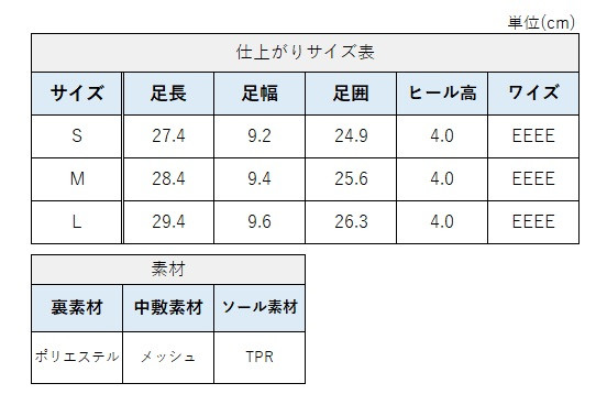 サイズチャート