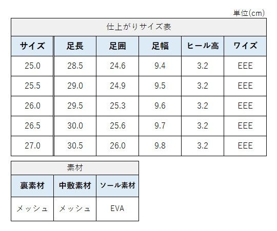 サイズチャート