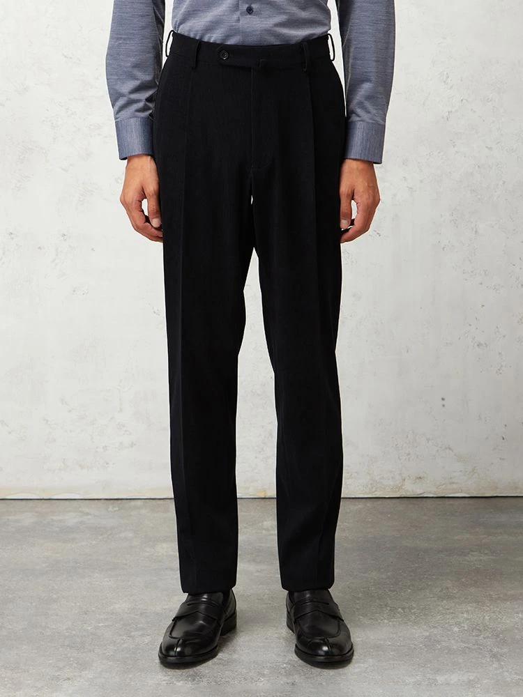 TRANSCONTINENTSトリコットコーデュロイセットアップパンツカーキ/ネイビー