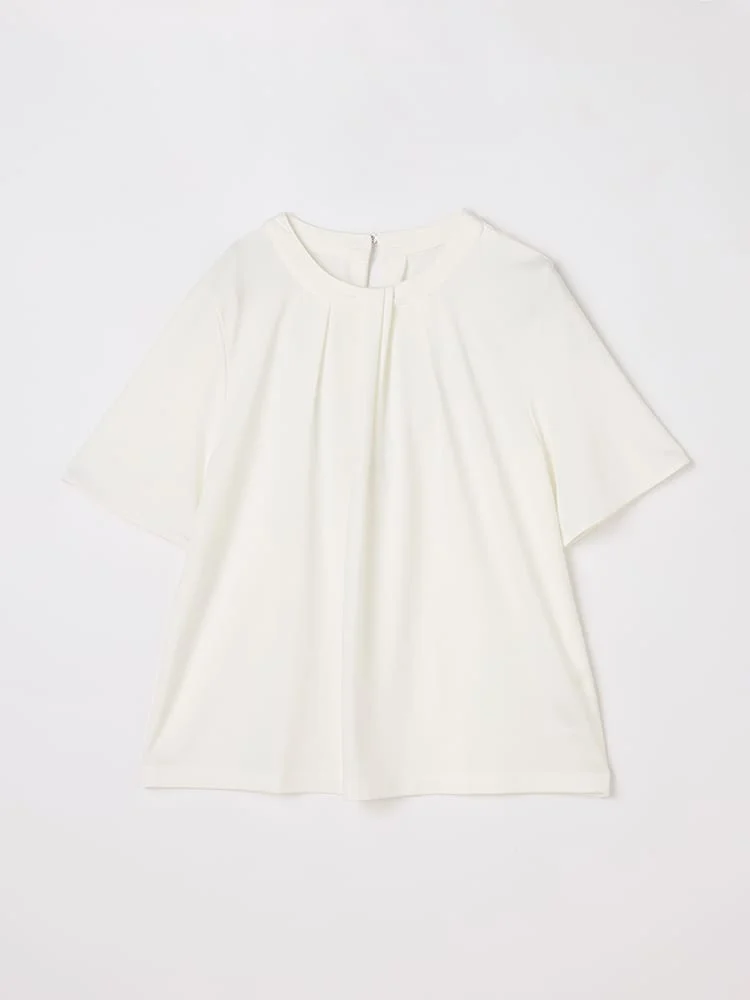 ＜ひんやり接触冷感＞ソフトブラウスボウタイホワイト/サックス/ネイビー〈2BUY10％OFF〉