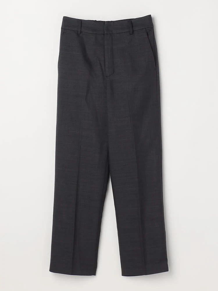 ソフトスーツテーパードパンツ無地グレー/ブラウン/ネイビー
