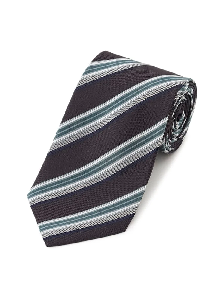 レギュラーネクタイストライプワイン/ブラウン/ネイビー