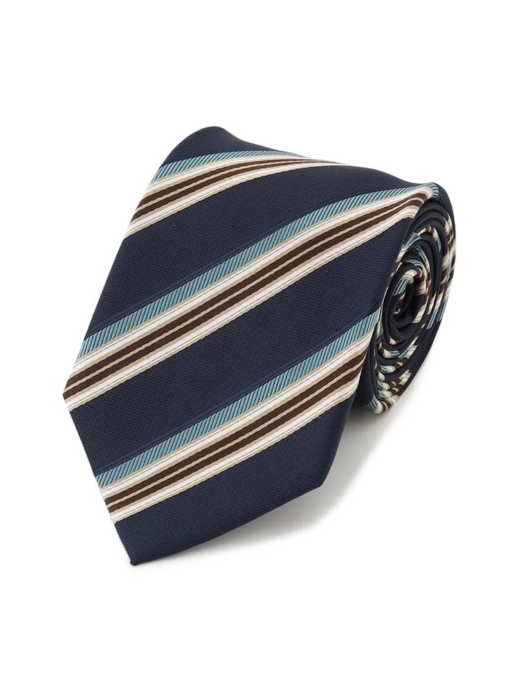レギュラーネクタイストライプワイン/ブラウン/ネイビー
