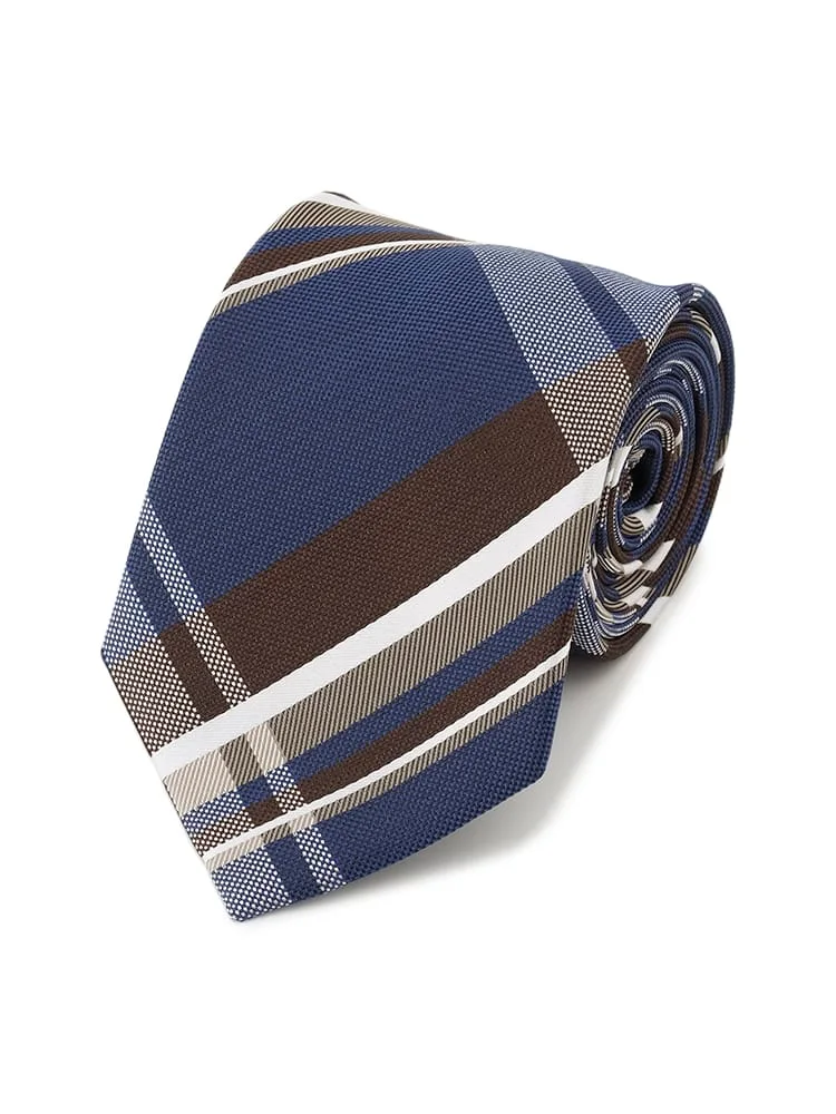レギュラーネクタイチェック柄ワイン/グリーン/ネイビー