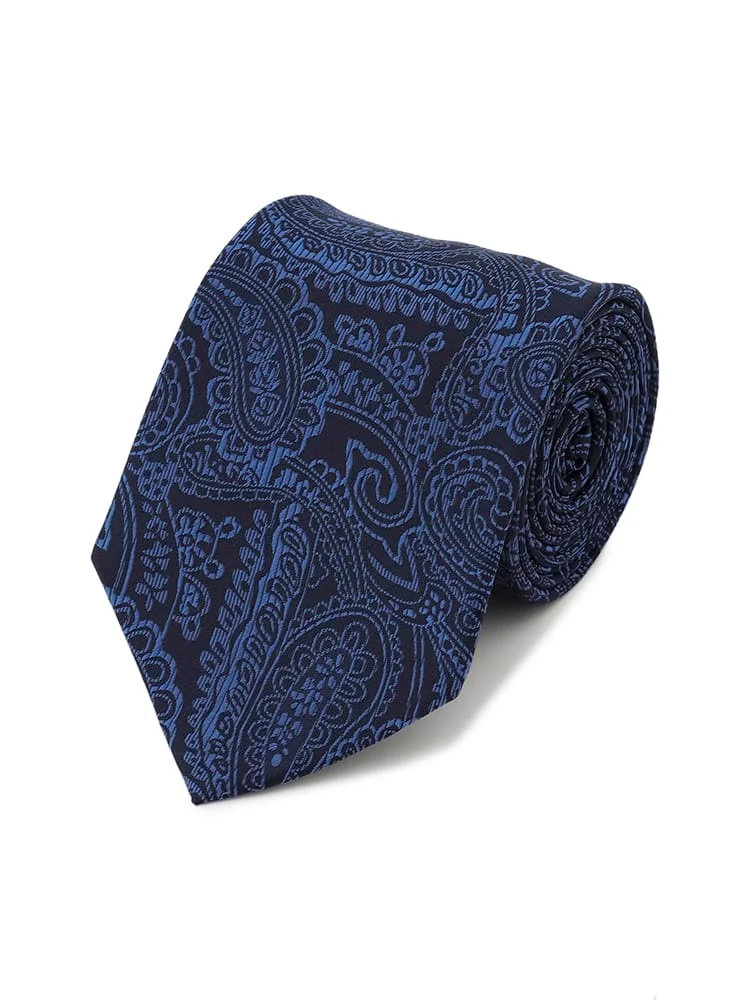 レギュラーネクタイペイズリーワイン/ブラウン/ネイビー