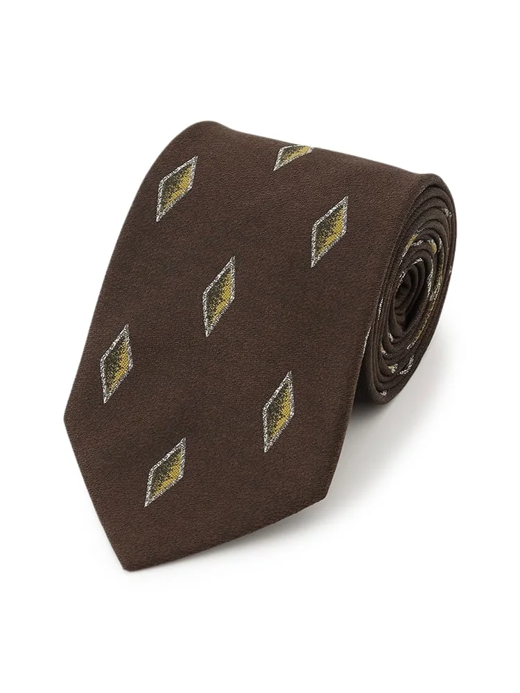 ヴィンテージネクタイダイヤ小紋柄ワイン/ブラウン/ネイビー