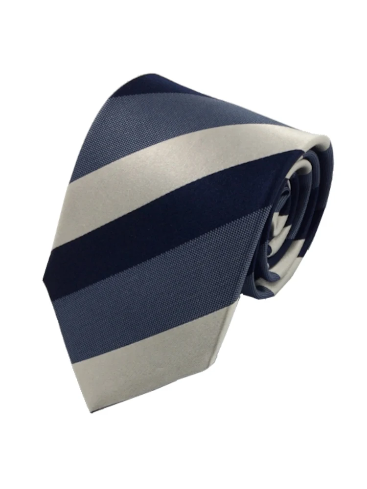 TRANSCONTINENTS日本製ネクタイシルク100％ストライプワイン/ブラウン/ネイビー