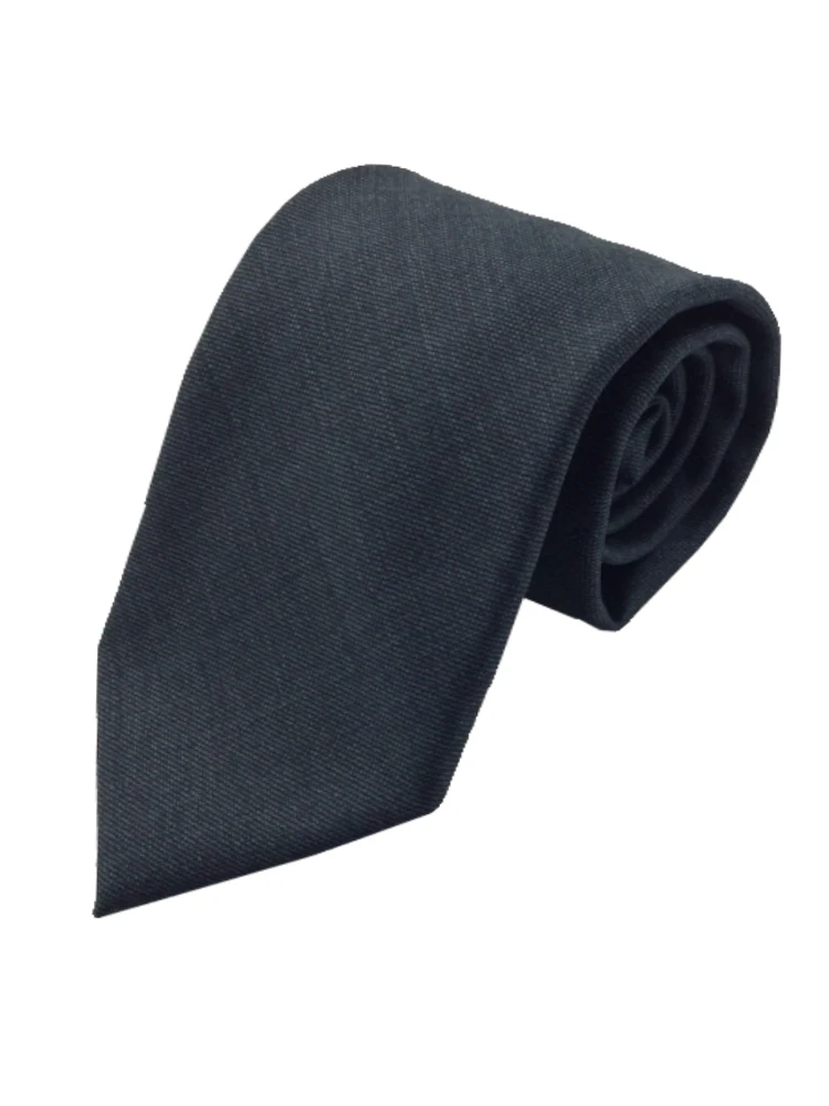 スーツ生地ネクタイ【REDA社/WOOL100％】無地グレー/ワイン/ブラウン/グリーン/ネイビー