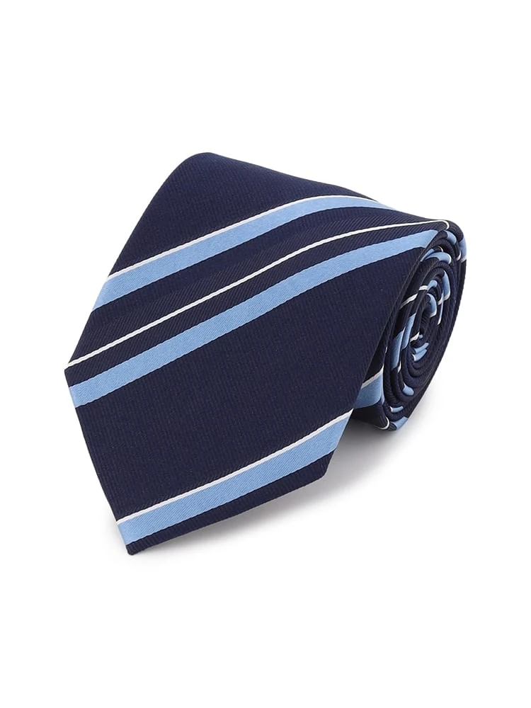 レギュラーネクタイストライプワイン/ネイビー