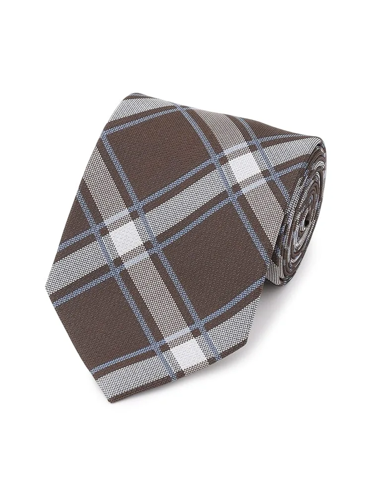 レギュラーネクタイチェックワイン/ブラウン/ネイビー