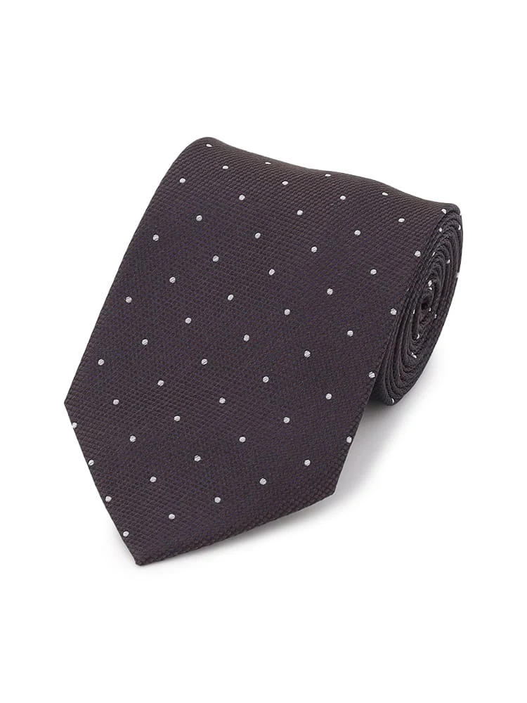 レギュラーネクタイドットワイン/ブラウン/ネイビー