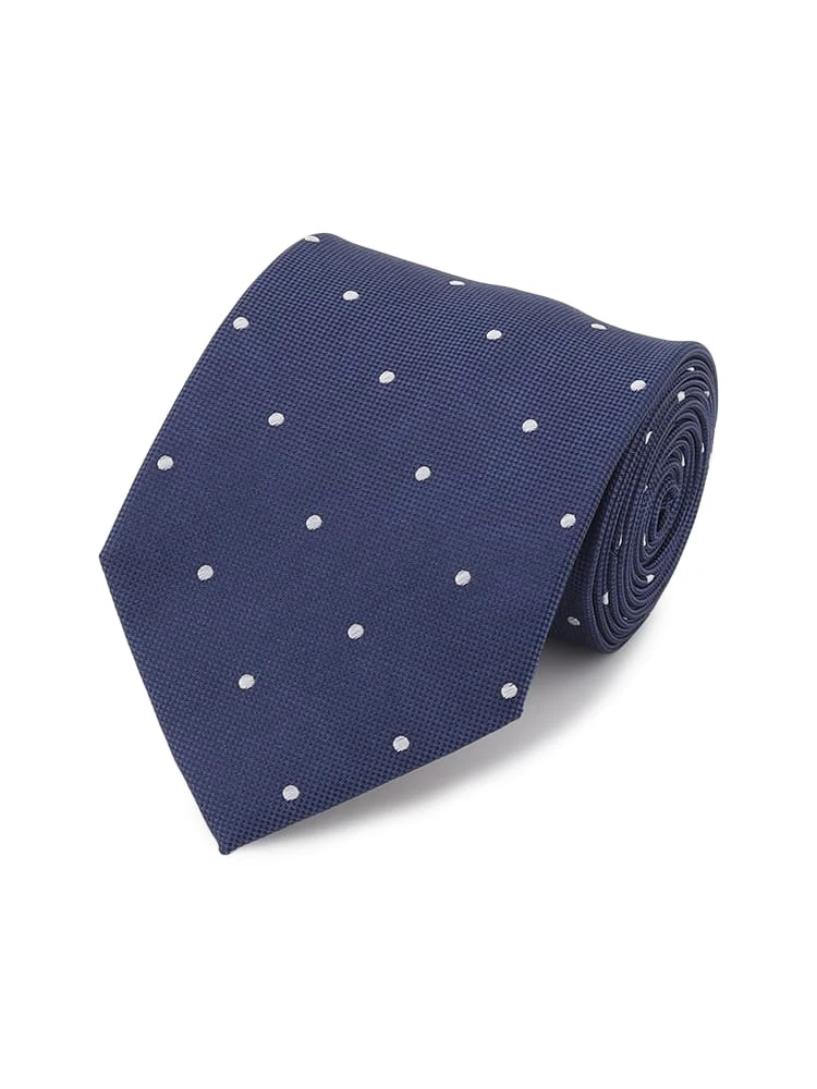 レギュラーネクタイドットグレー/ワイン/ネイビー