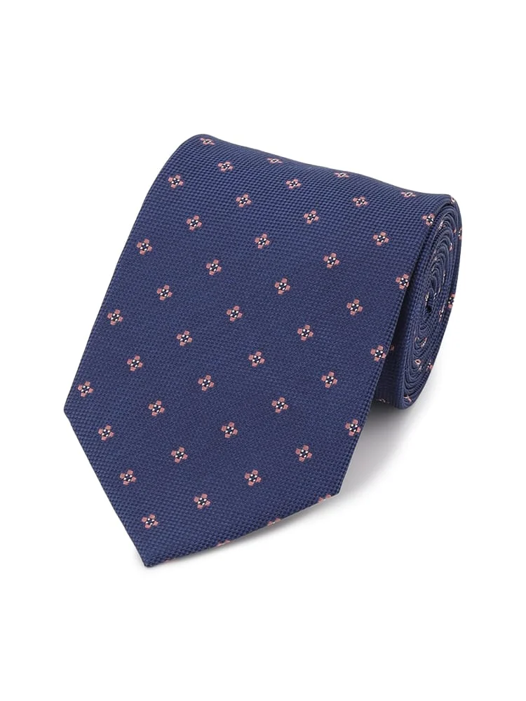 レギュラーネクタイ小紋ワイン/ブラウン/ネイビー